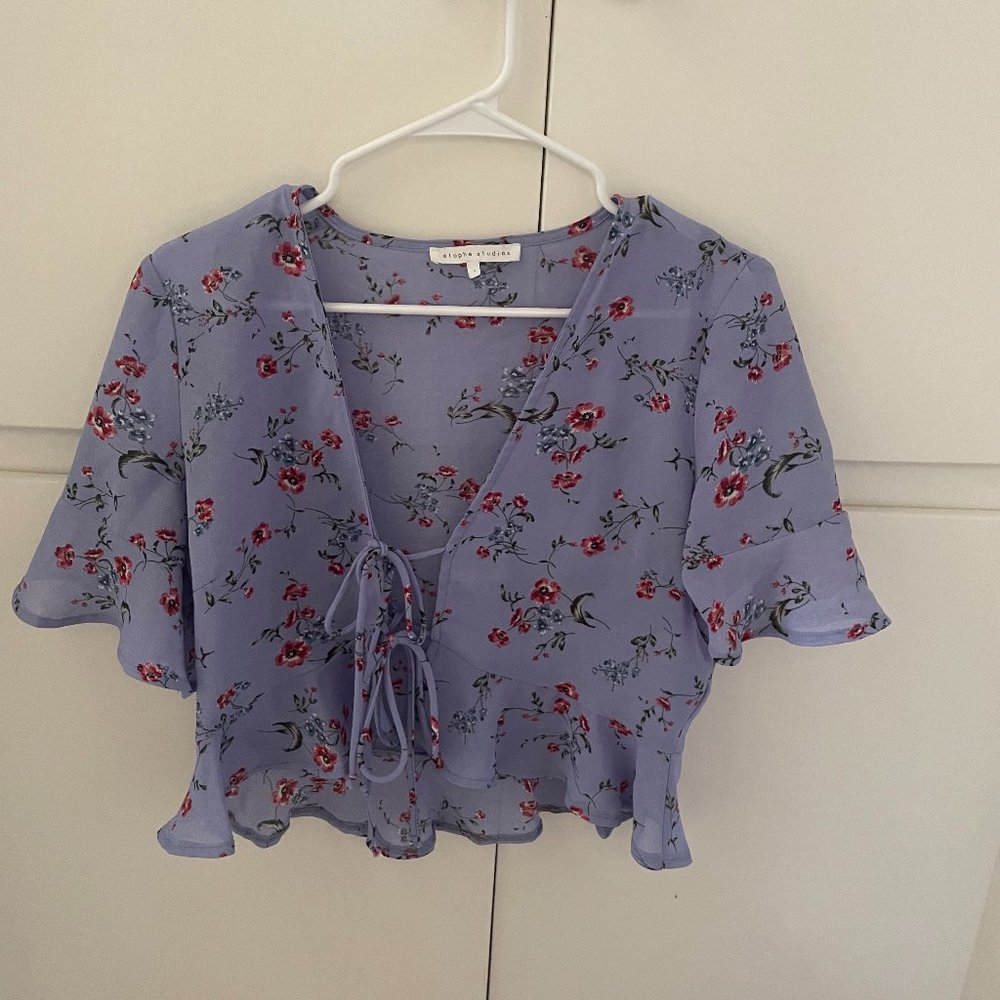 Etophe Studios Lavender Tie Blouse
